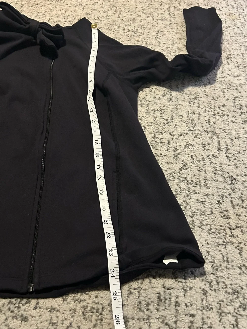 Kate Spade X Beyond Yoga Black Neck Bow Fu-Zip Athletic Jacket Size Medium